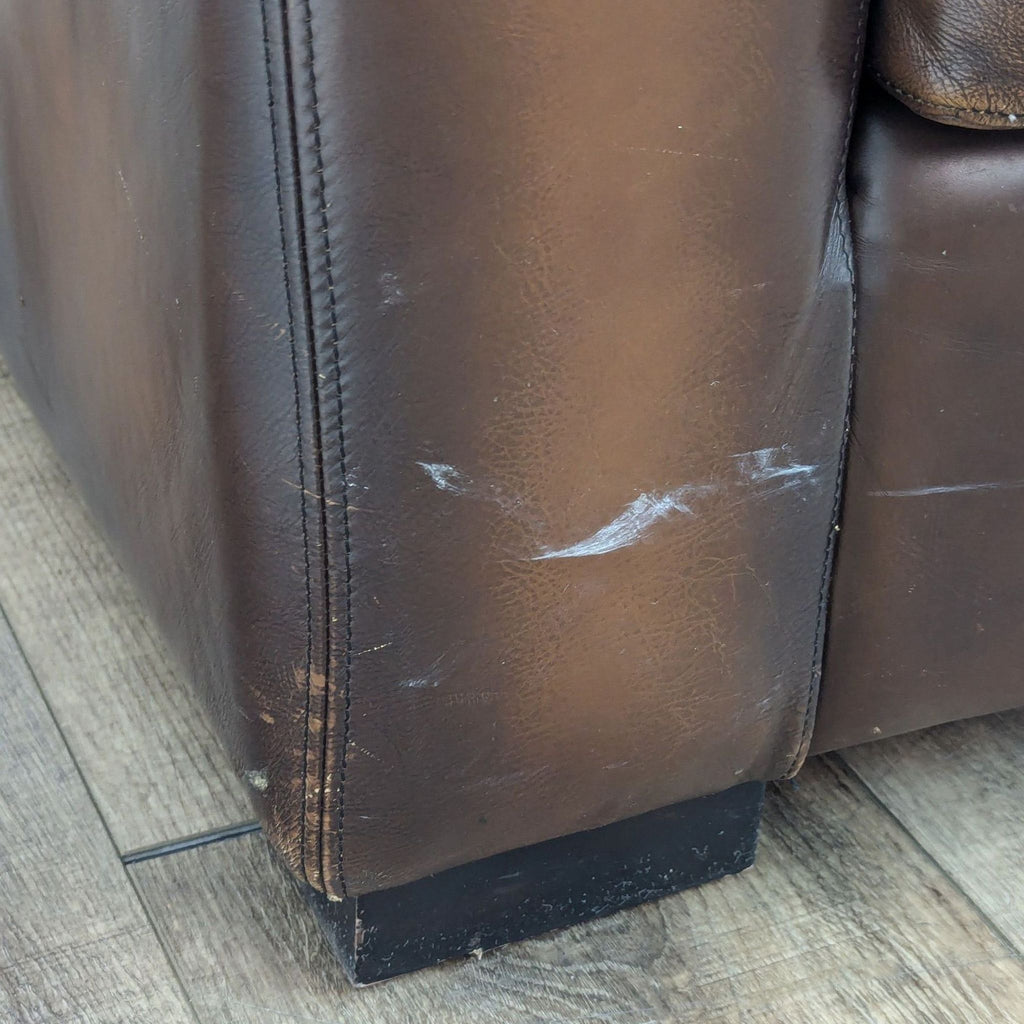 Turner Roll Arm Leather Grand Sofa