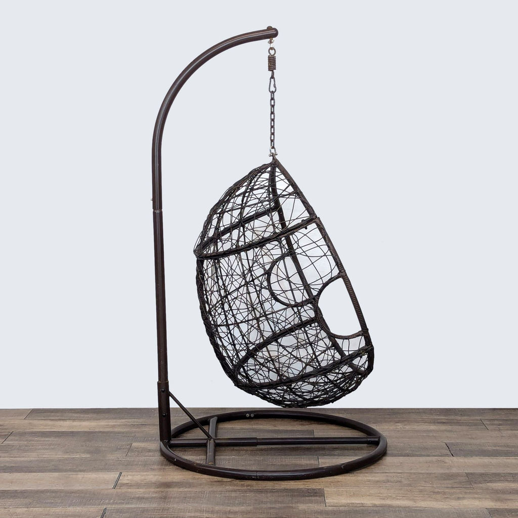 a basket with a basket in it sitting on a floor 