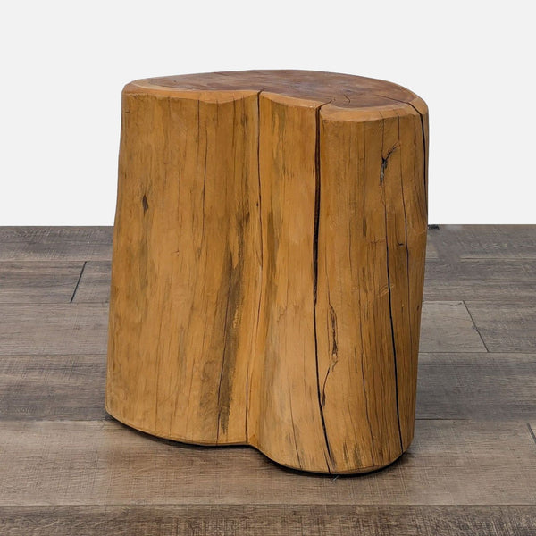 a wooden bench with a wooden handle on it 