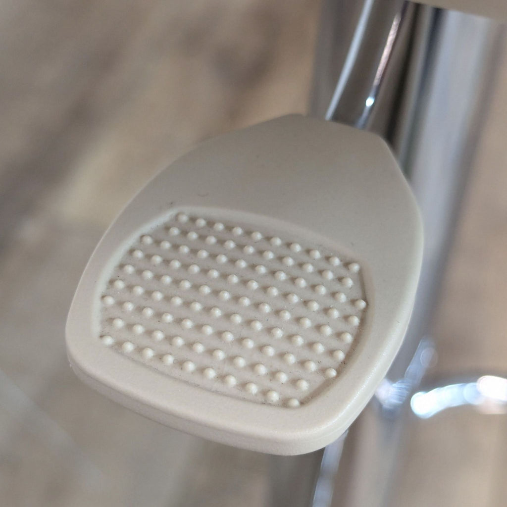 Adjustable Modern Beige Bar Stool with Chrome Finish