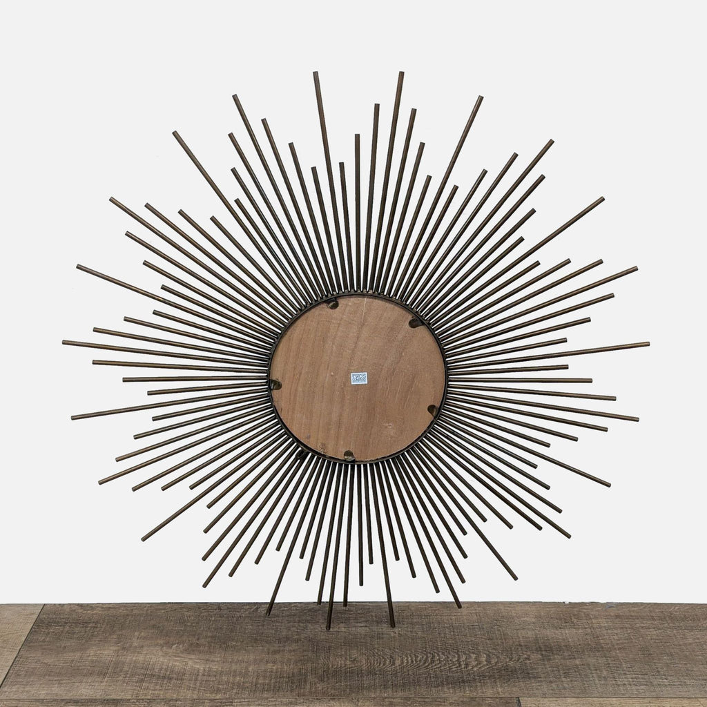 Two's Company Starburst Antiqued Gold Wall Mirror