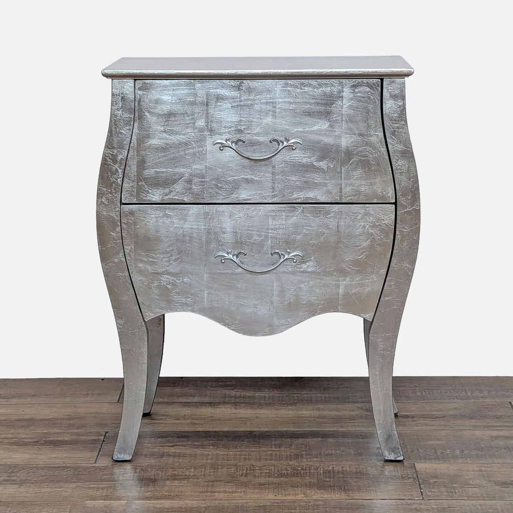 a wooden cabinet with a wooden head board 