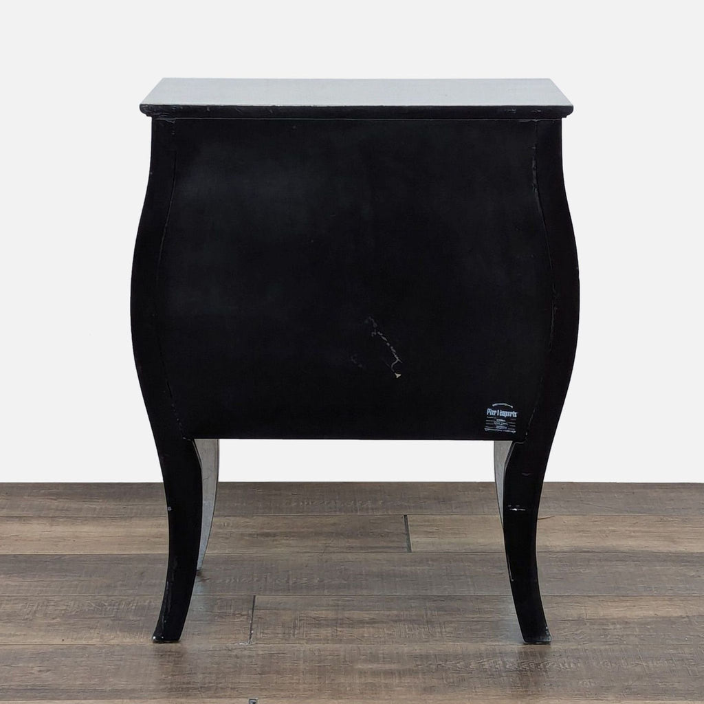 Pier 1 Imports Two Drawer Silver Gilded Nightstand/End Table