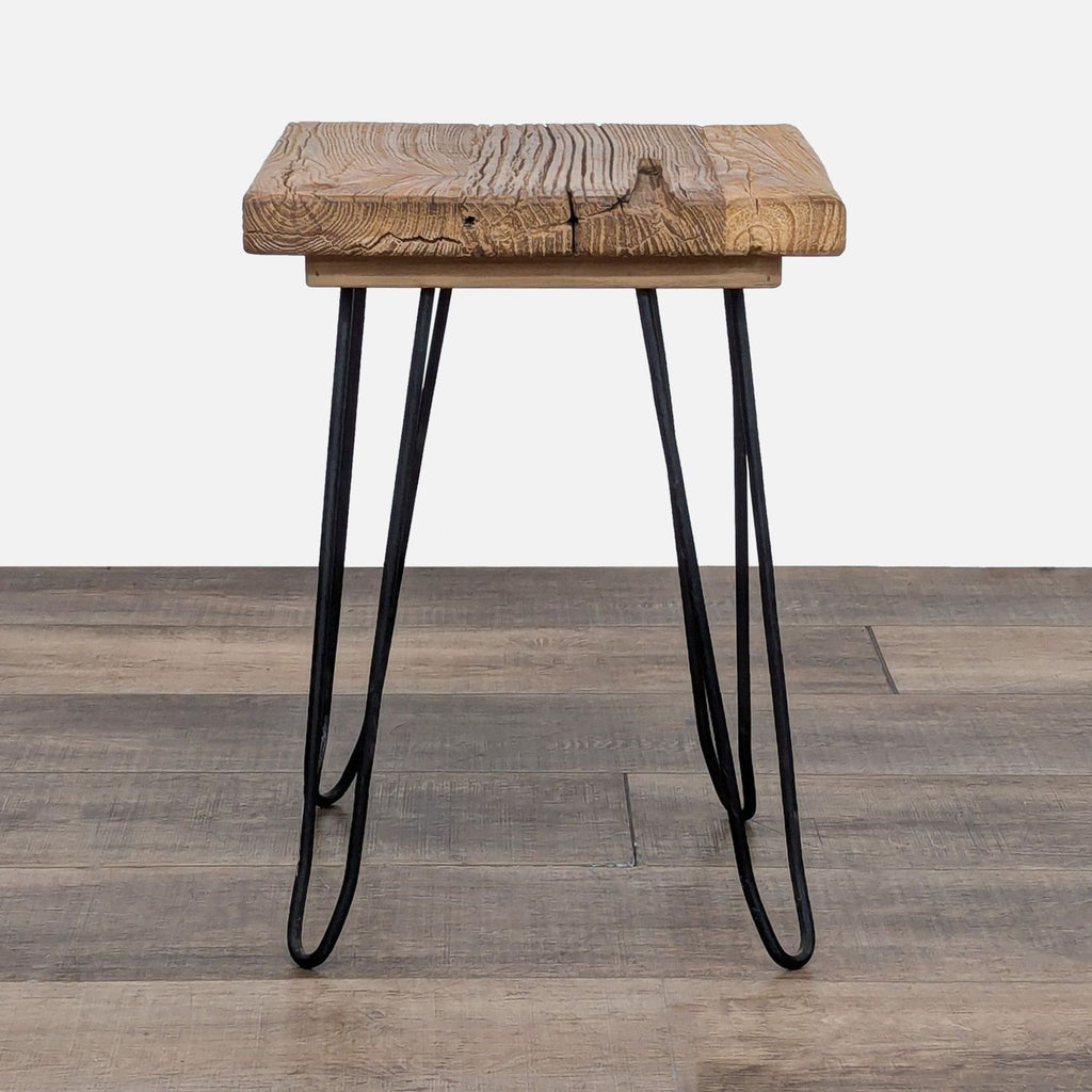 a wooden chair with a wooden floor 