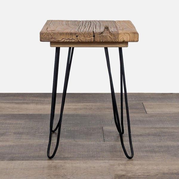 a wooden chair with a wooden floor 