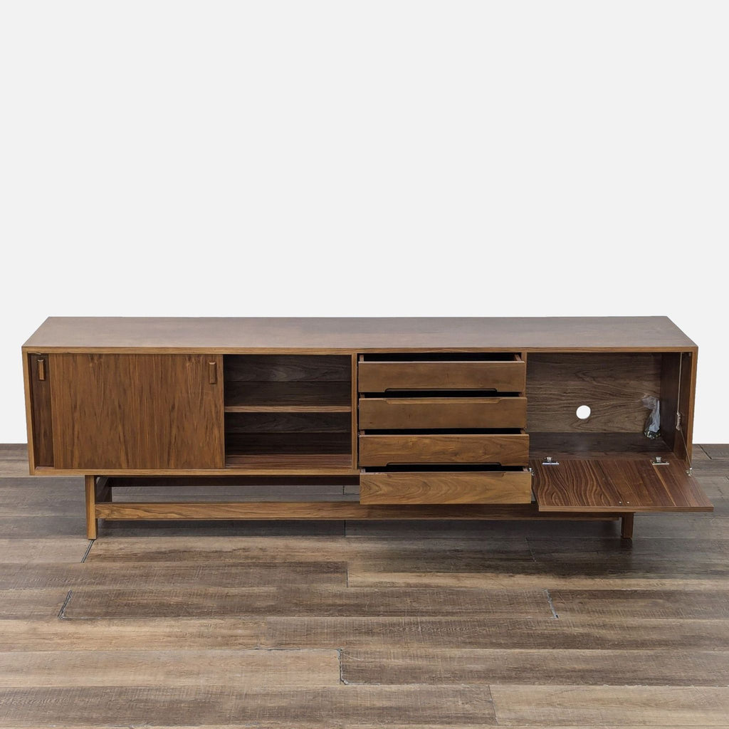 a wooden cabinet with a wooden floor and a wooden floor 