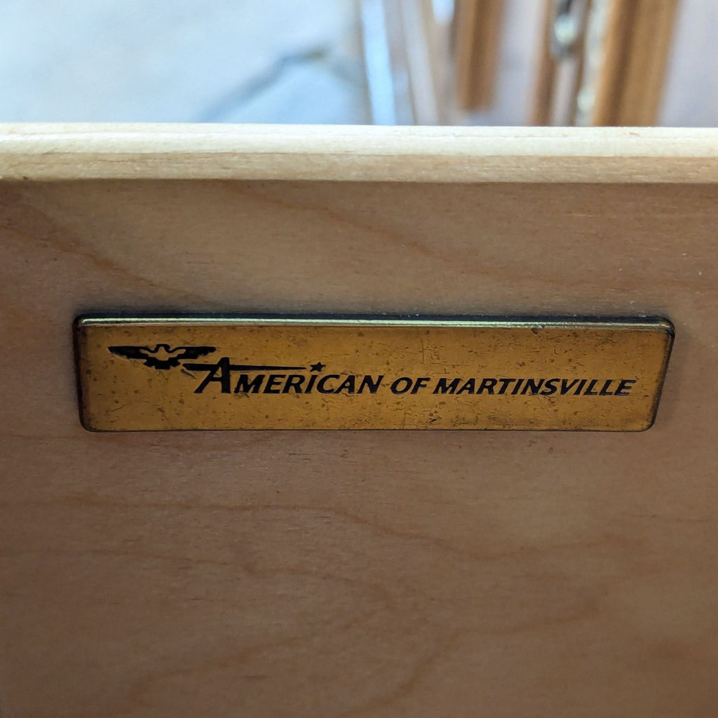 American of Martinsville Vintage Classic Wood Dresser with Brass Handles