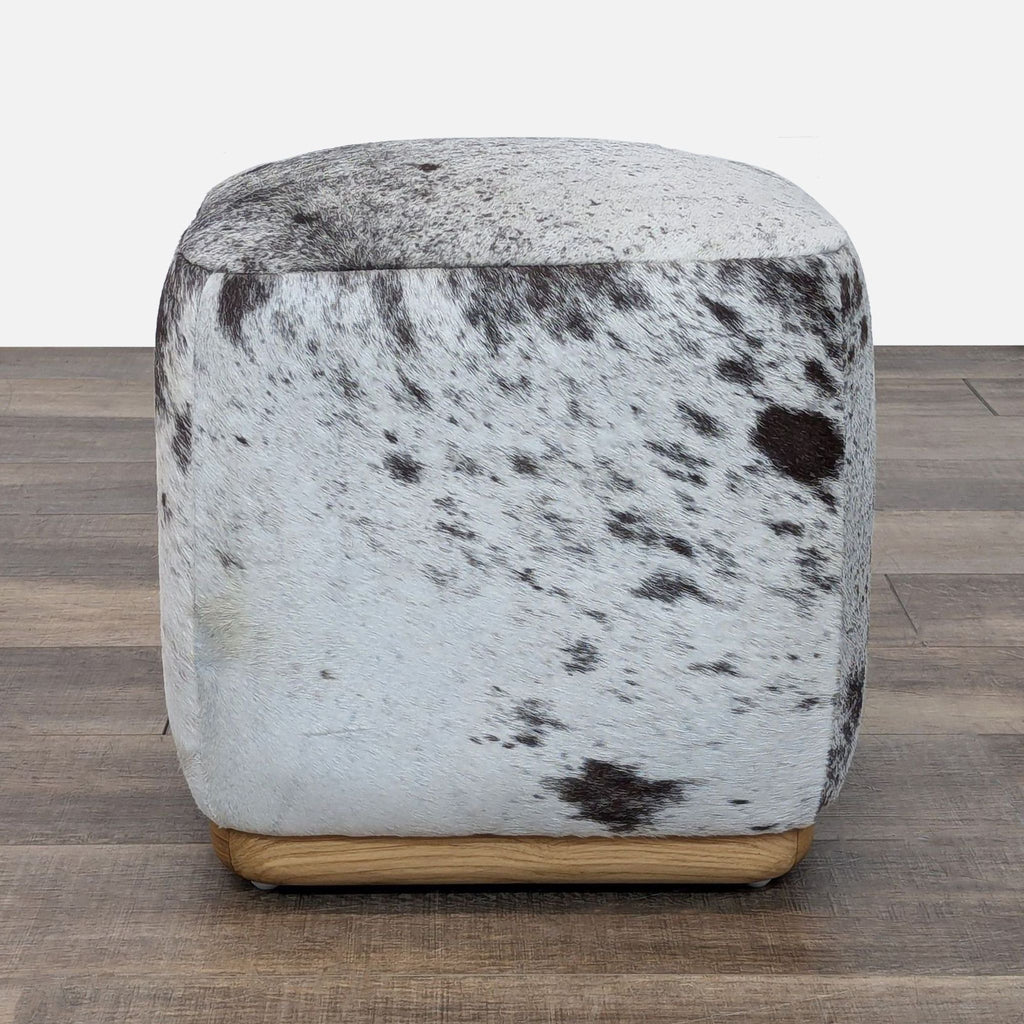 SOBU Cowhide Square Pouf Ottoman