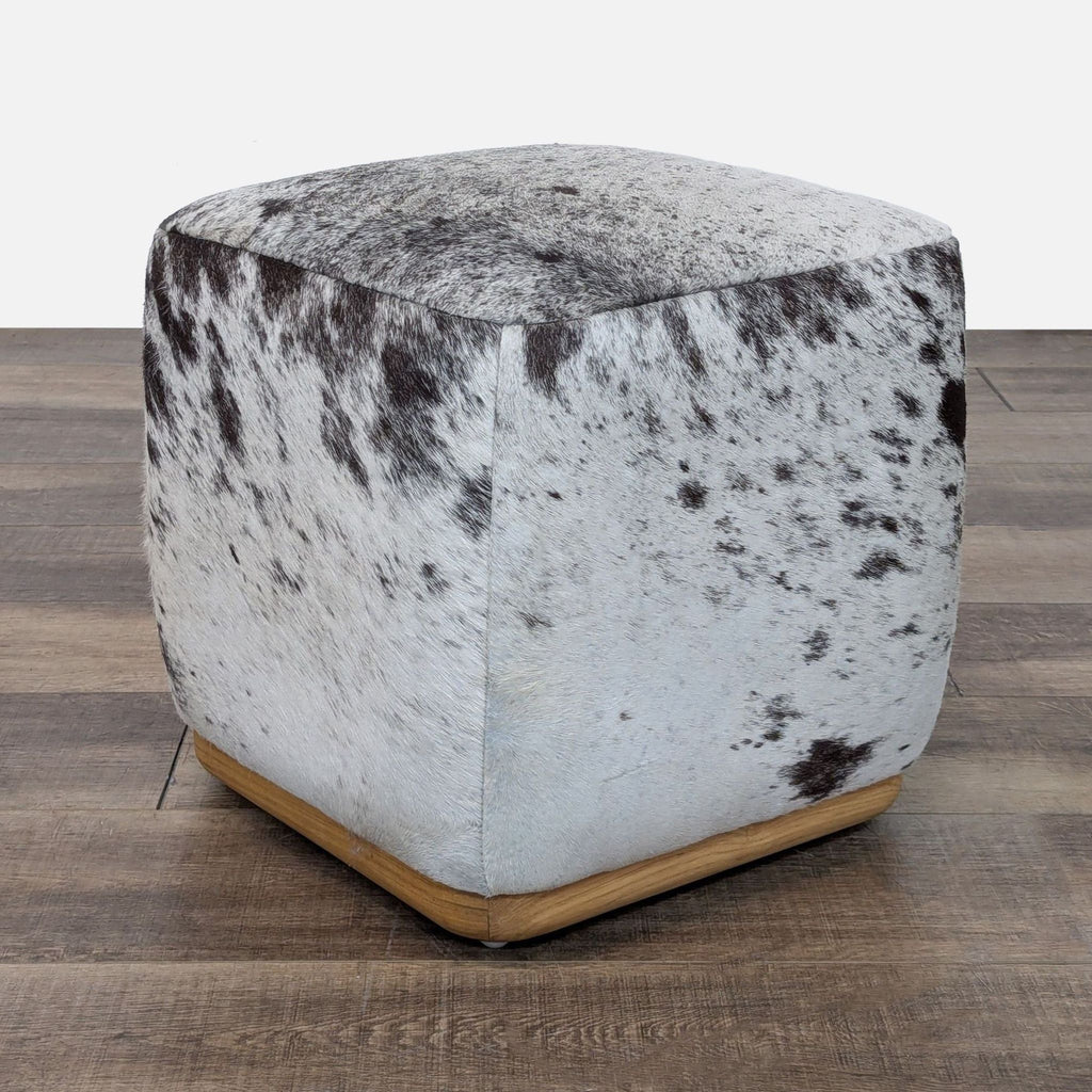 SOBU Cowhide Square Pouf Ottoman