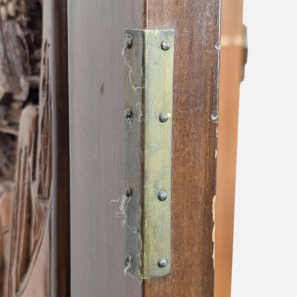 Vintage Four Panel Hand-Carved Chinese Screen/Room Divider