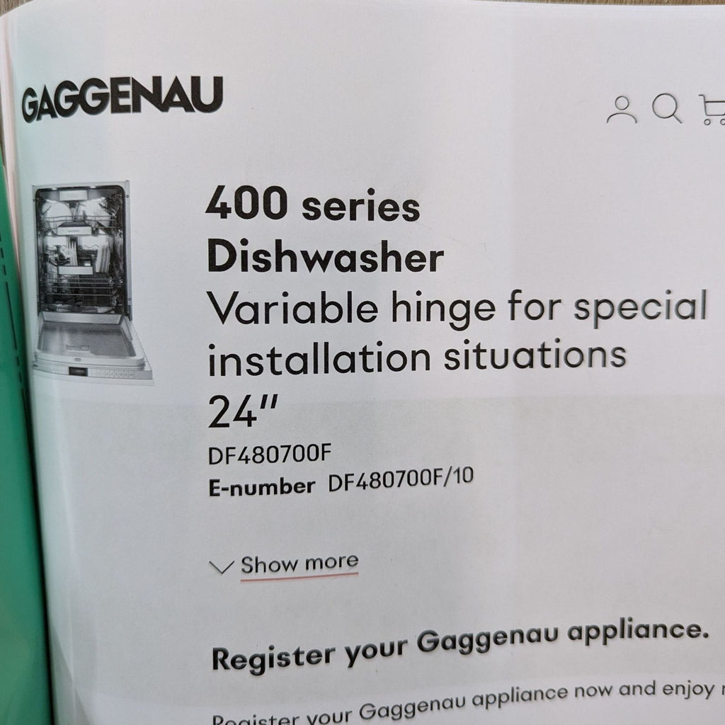 Gaggenau Dishwasher - Efficient and Spacious