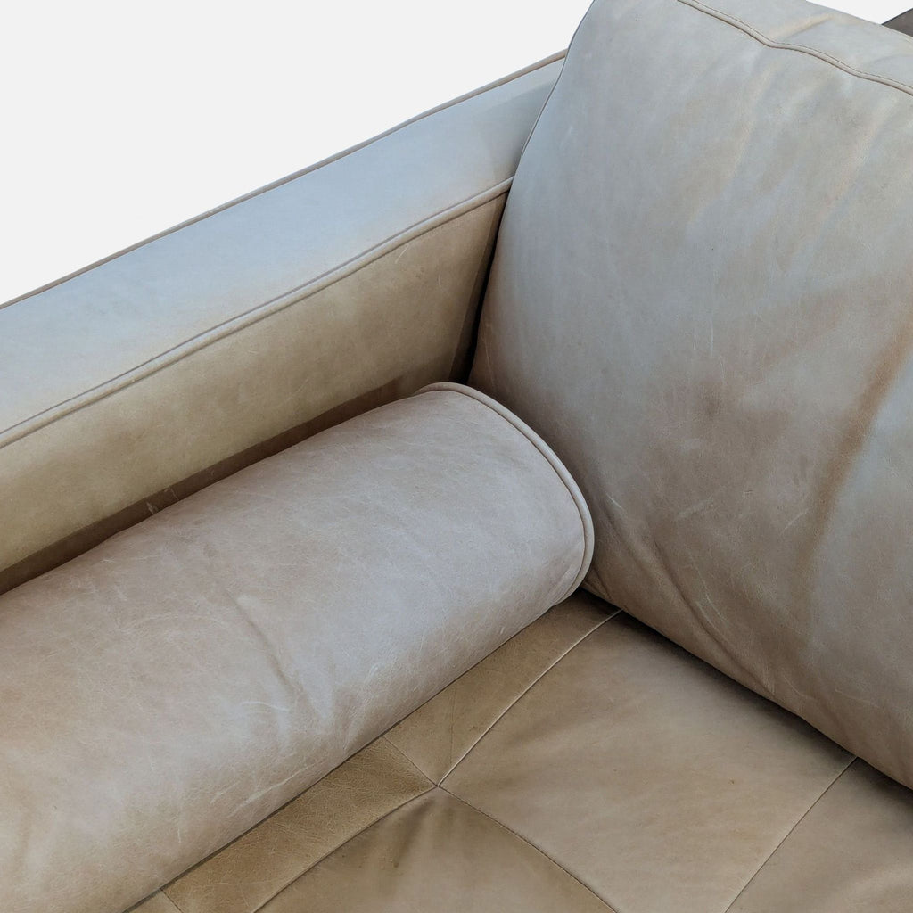 West Elm Dennes 88” Modern Leather Sofa