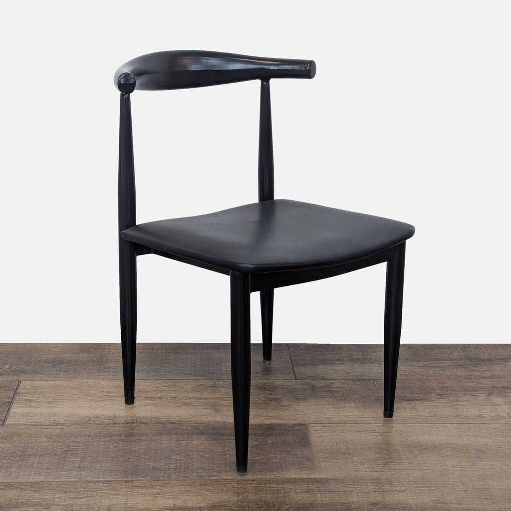 IKEA Black Modern Bjursta Round Extendable Dining Set with 4 Chairs