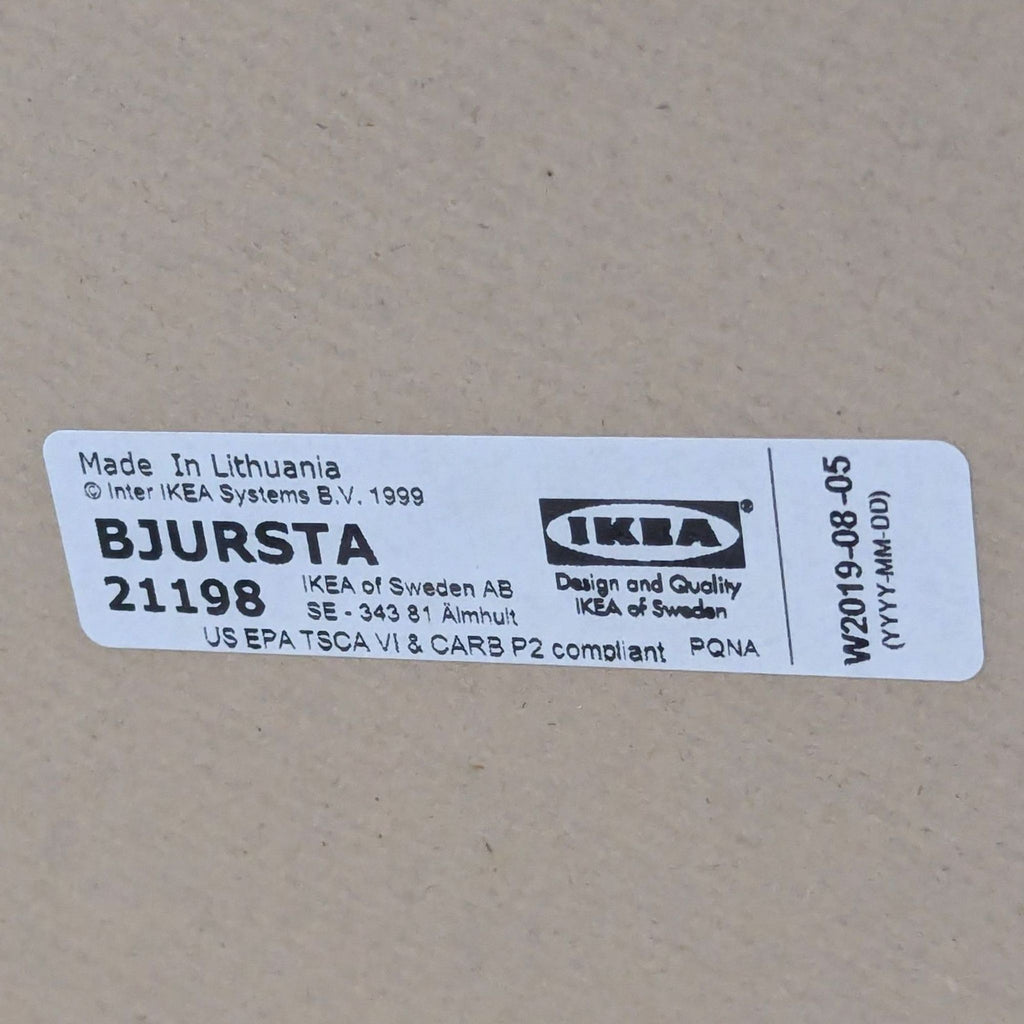 IKEA Black Modern Bjursta Round Extendable Dining Set with 4 Chairs