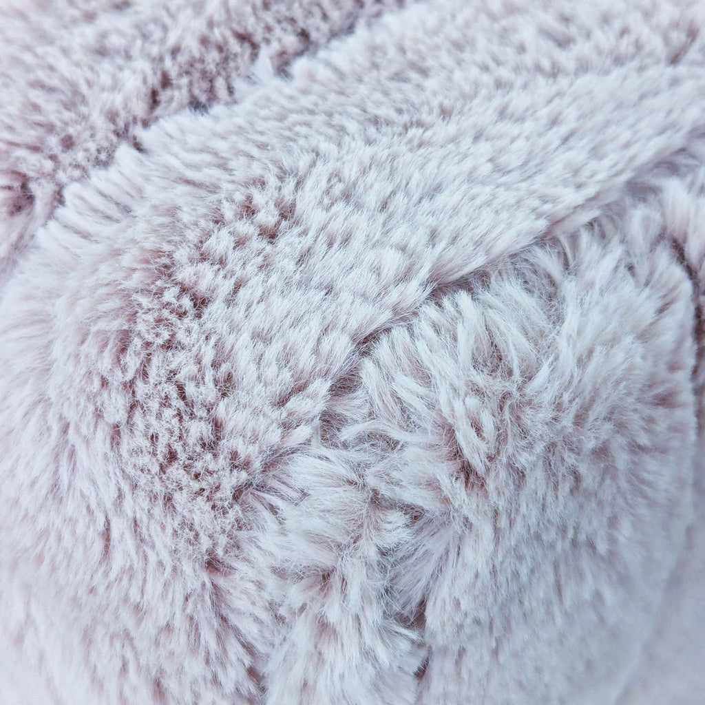 BNF Faux Ribbed Fur Ottoman