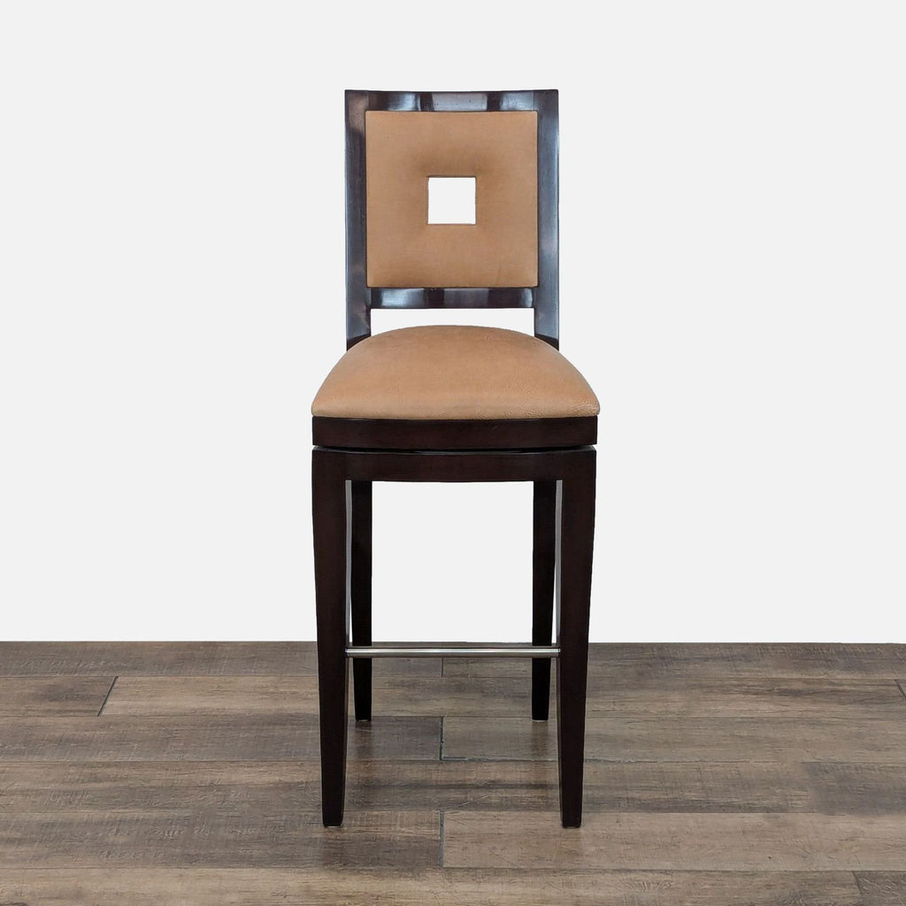 Berman Rosetti Grid Swivel Leather Bar Stool - Accepted Offer (76.80% discount)