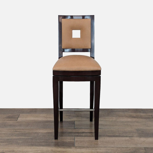 Berman Rosetti Grid Swivel Leather Bar Stool - Accepted Offer (76.80% discount)