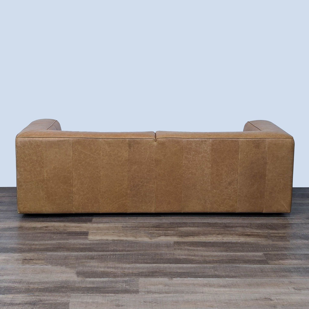 CB2 Lenyx Modern Leather 3-Seat Sofa