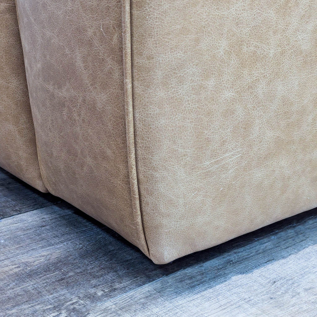 CB2 Lenyx Modern Leather 3-Seat Sofa