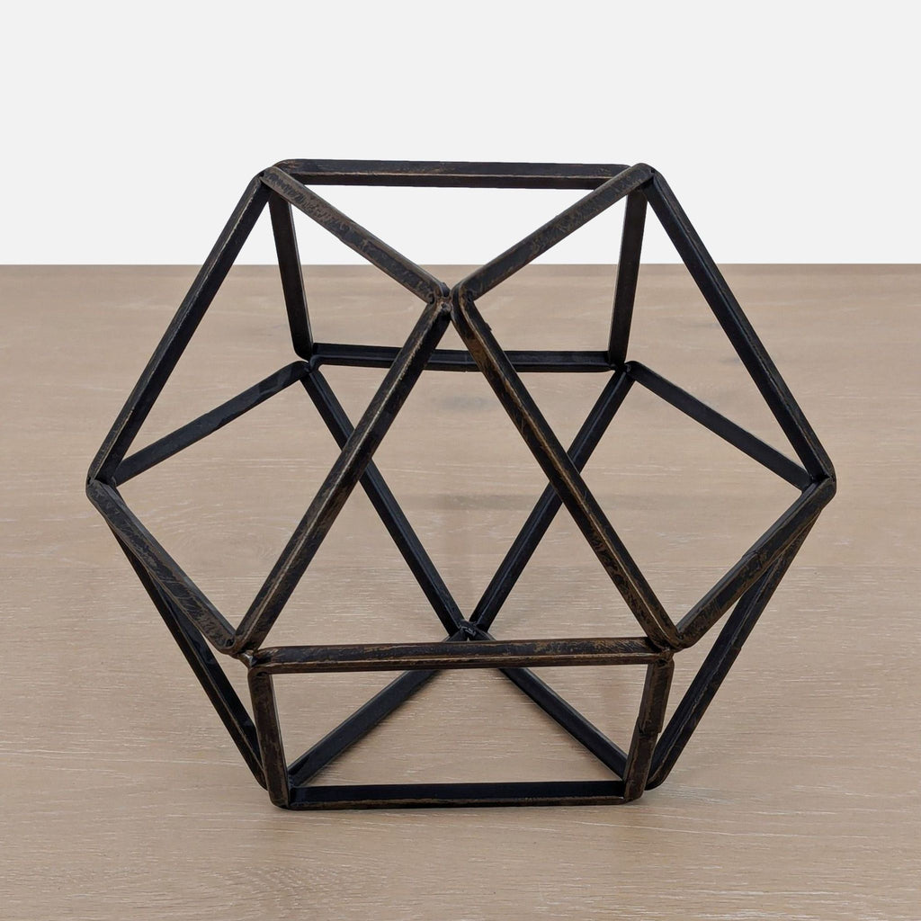 Abstract Metal Geometric Sculpture