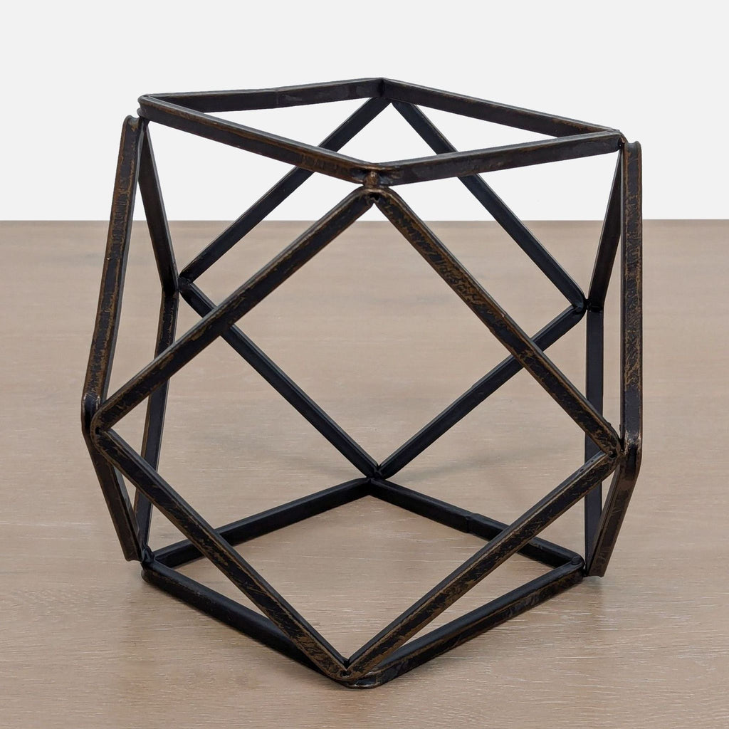 a wooden chair with a wooden frame on top 