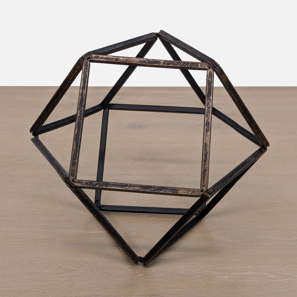 Abstract Metal Geometric Sculpture