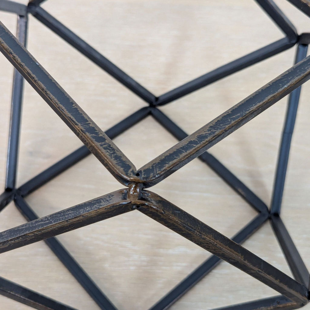 Abstract Metal Geometric Sculpture