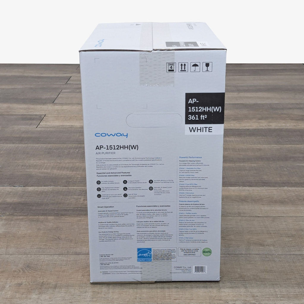 a white refrigerator with a sticker on it 