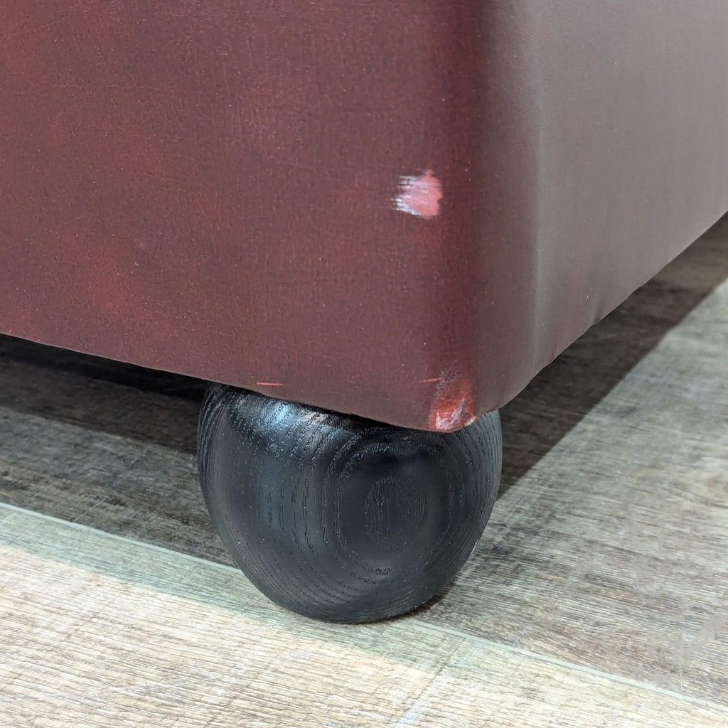 Pendragon Red Leather Classic Chesterfield 3-Seat Sofa