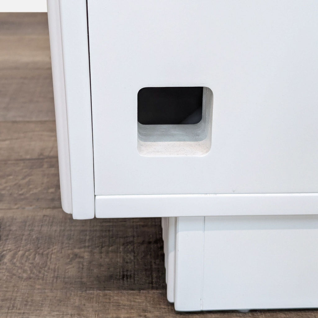 CB2 Truffle Lacquered Credenza