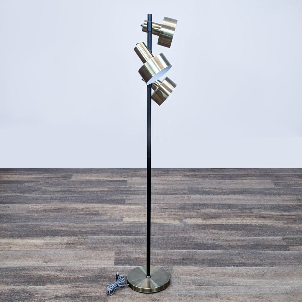 a lamp post with a lamp post with a street sign 