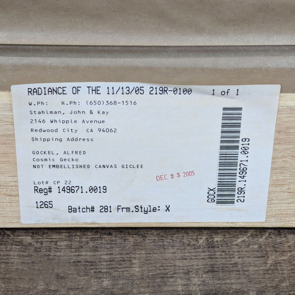 “Cosmic Gecko” Framed Giclee by Alfred Gockel - Accepted Offer (8.26% discount)