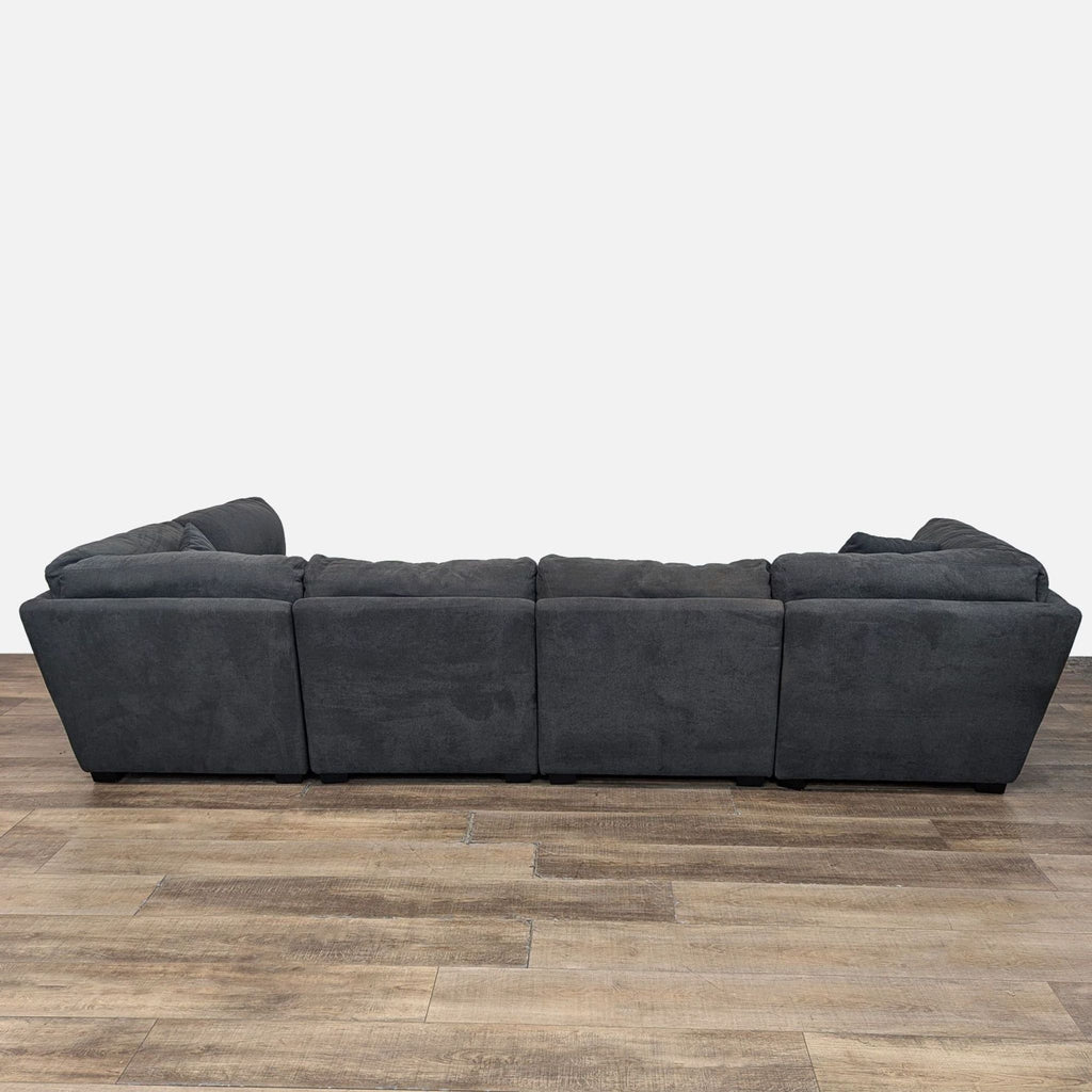 Thomasville Tisdale Modular Sectional 6-piece Dark Gray with Storage Ottoman
