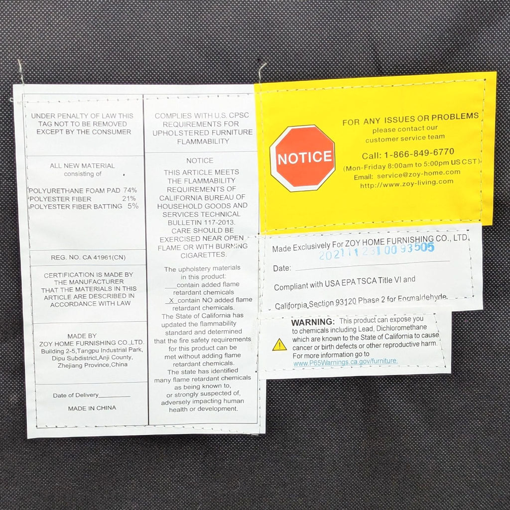 Zoy Home Modern Toledo Sectional with Chaise