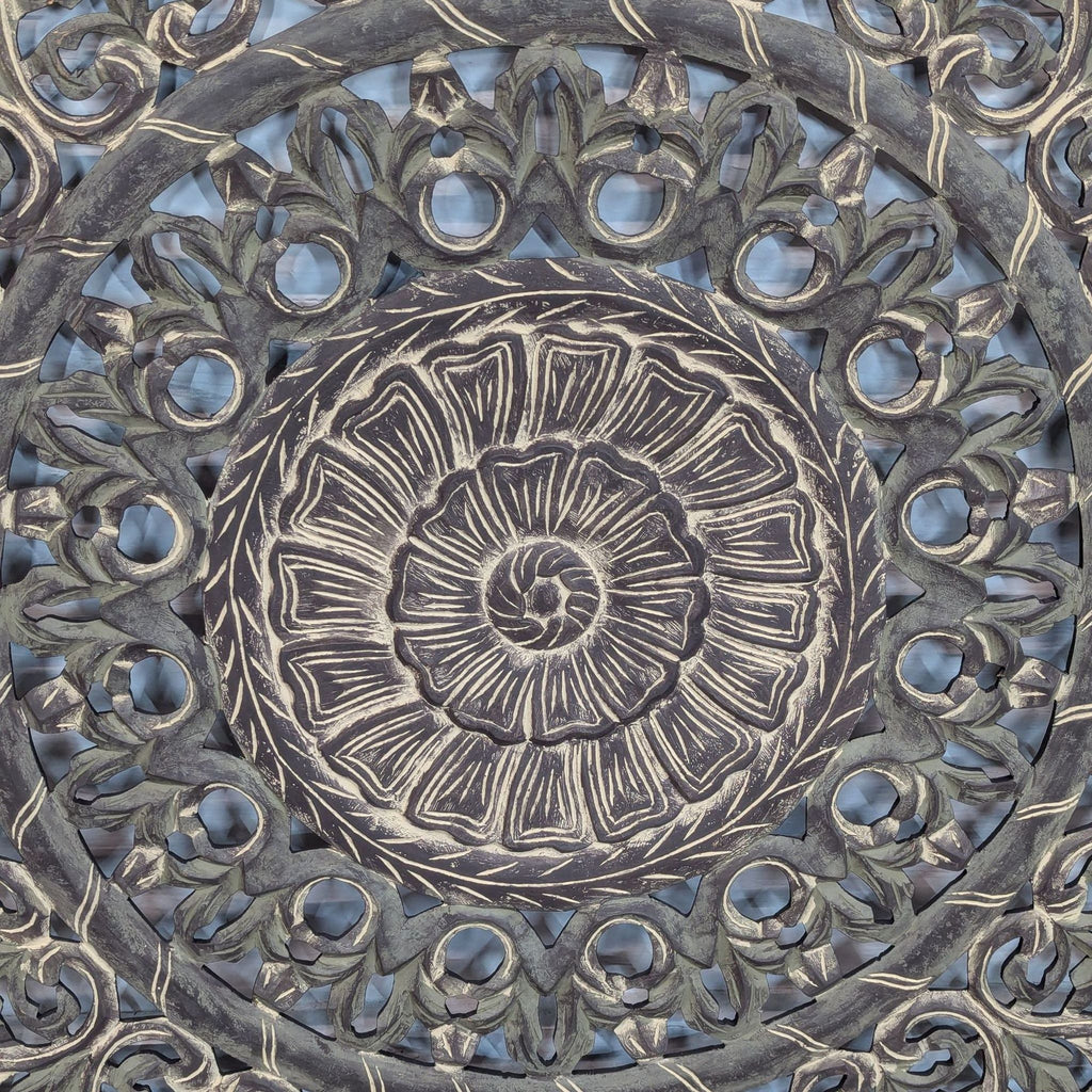 a large ornate vase with a large number of dots 