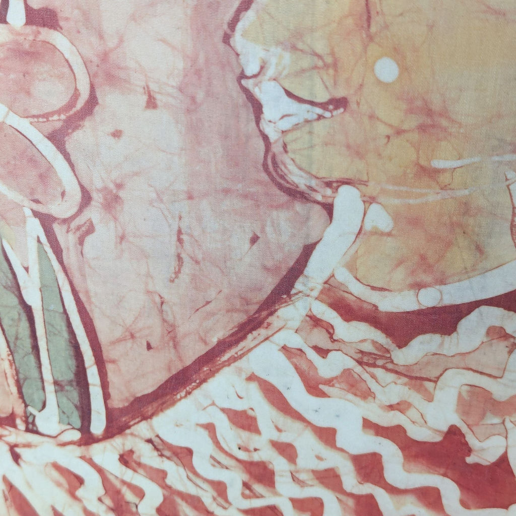 a painting of a painting of a man on a wall 