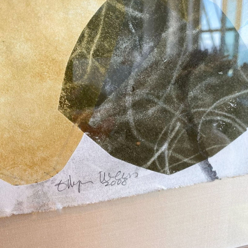 Ellyn Weiss Framed Abstract Art Work "Underneath 1"