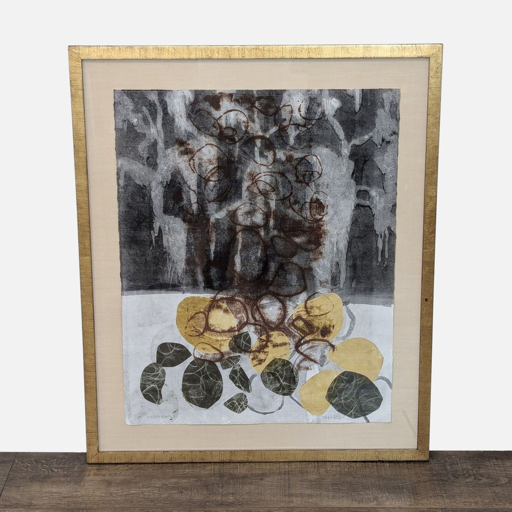 a painting of a woman holding a clock 