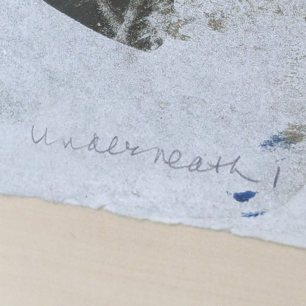 Ellyn Weiss Framed Abstract Art Work "Underneath 1"