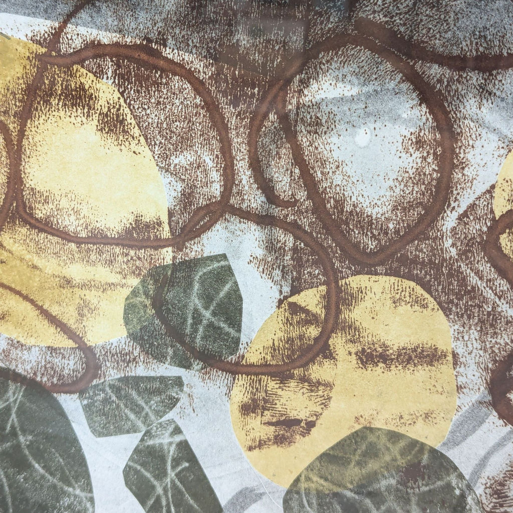 Ellyn Weiss Framed Abstract Art Work "Underneath 1"