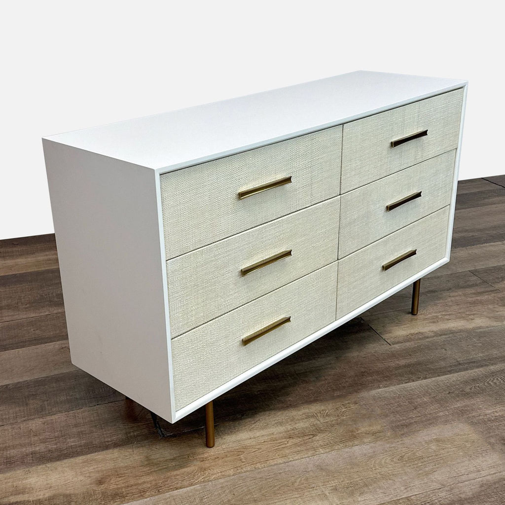West Elm Margot Raffia Modern 6-Drawer Dresser