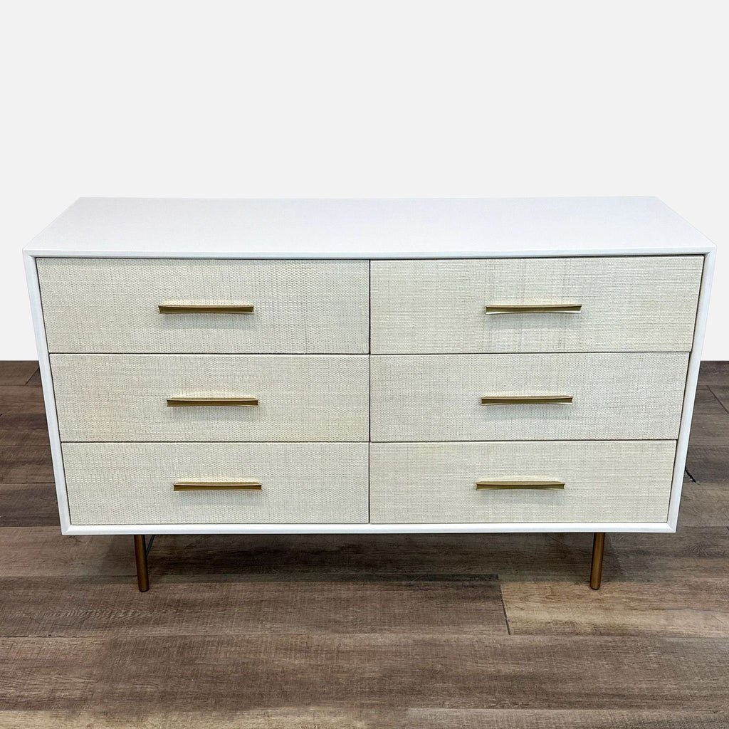 West Elm Margot Raffia Modern 6-Drawer Dresser