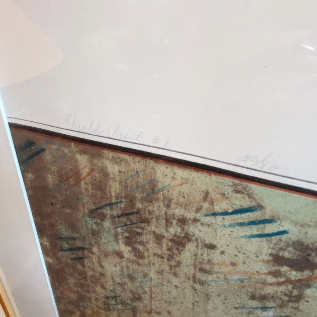 a painting of a wall with graffiti on it 