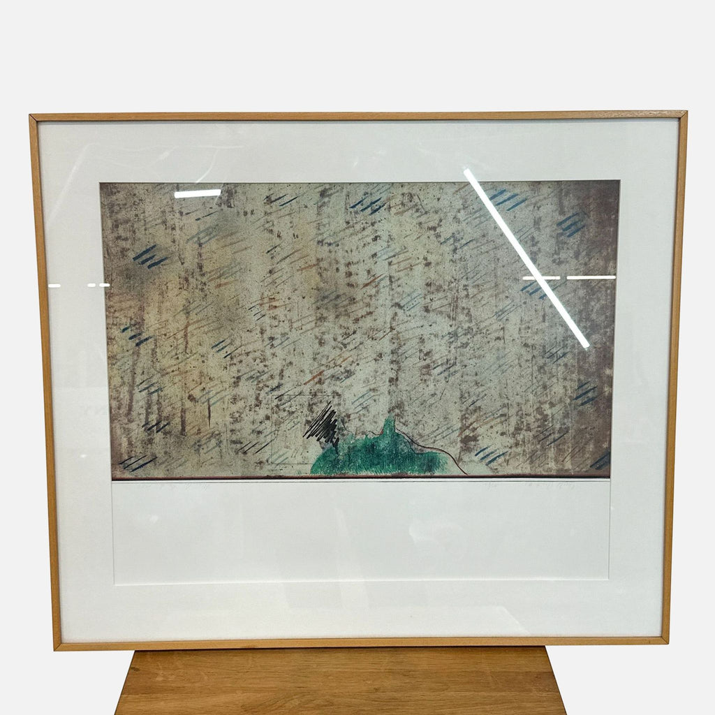 a painting of a painting of a clock on a wall 