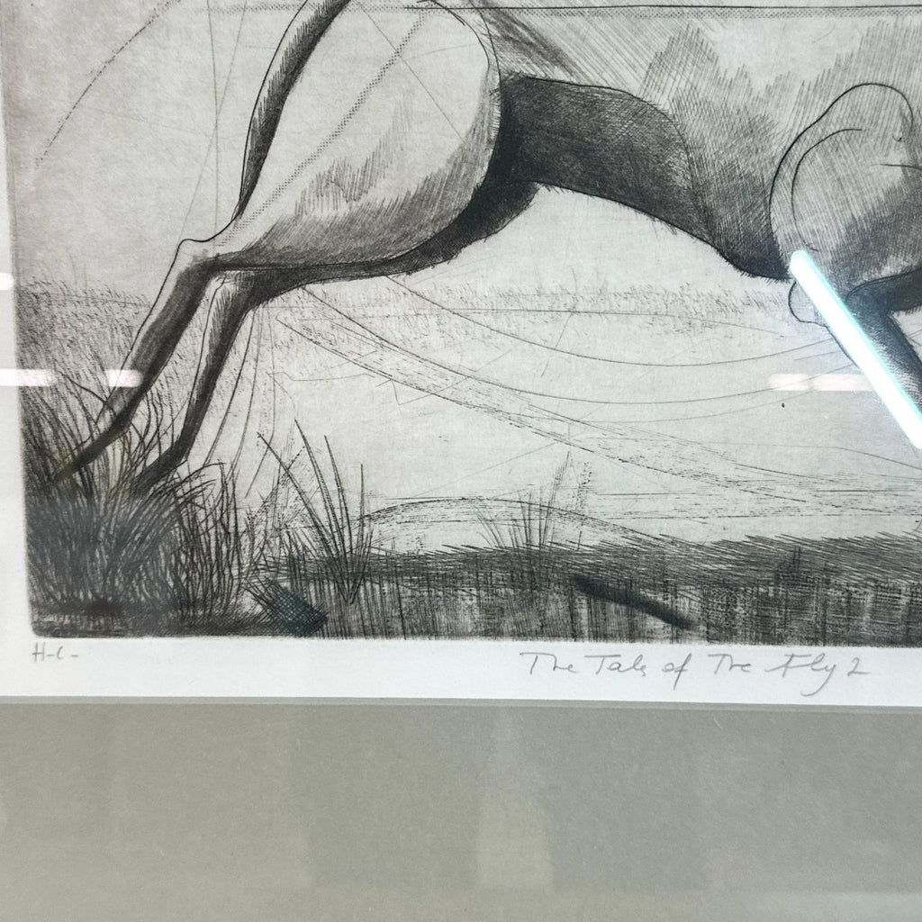 a painting of a bird with a fish in it 