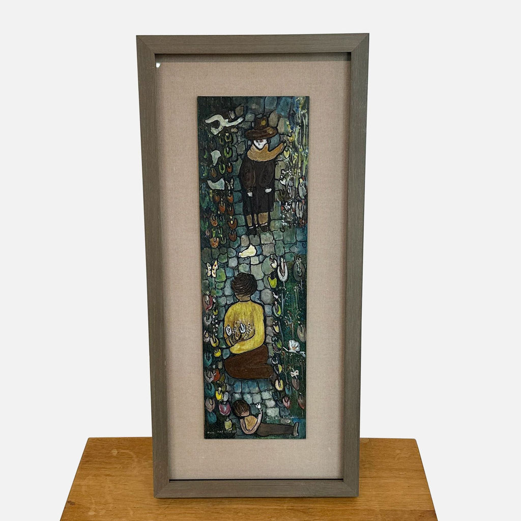 a wall mounted picture of a white wall with a picture of a cat on it 