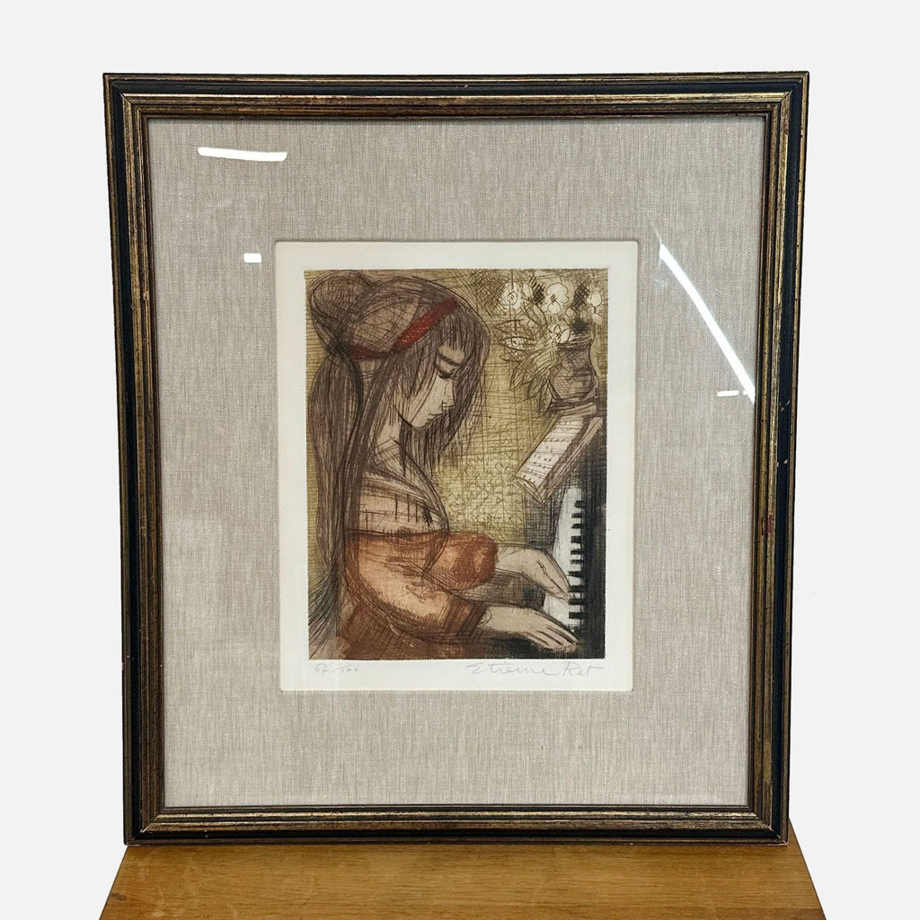 a painting of a cat on a wall 