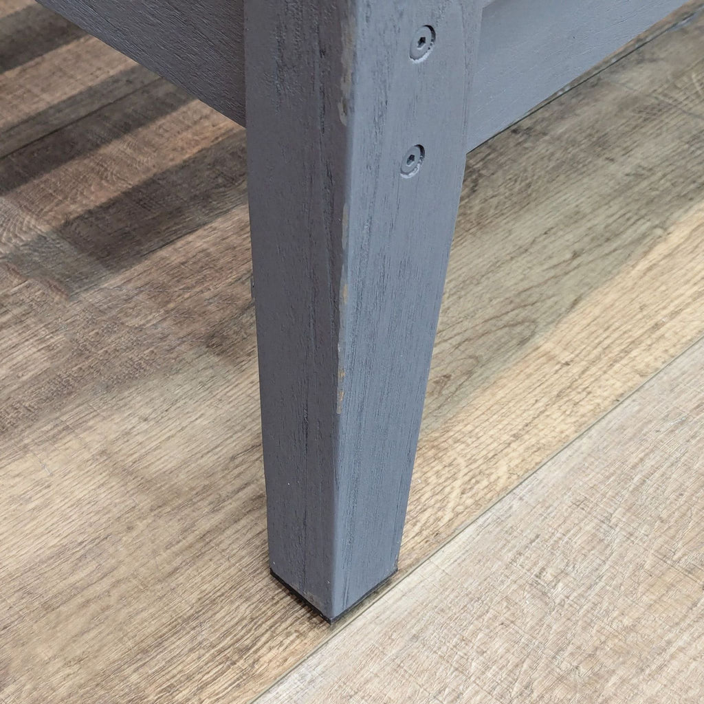 Pottery Barn Outdoor Bench in Deep Gray Finish