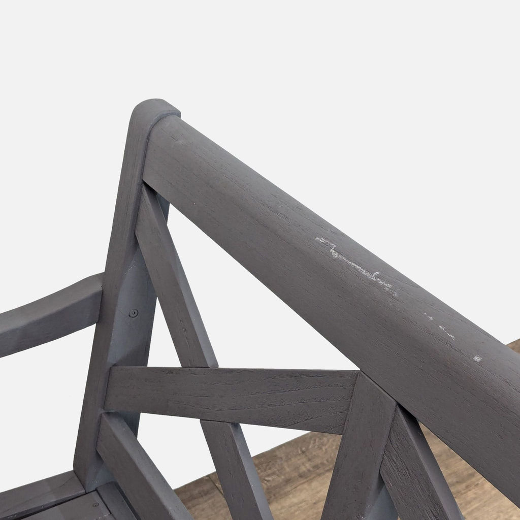 Pottery Barn Outdoor Bench in Deep Gray Finish