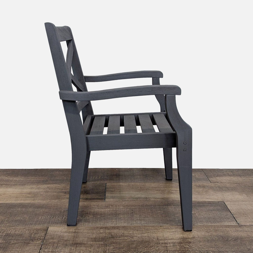 Pottery Barn Outdoor Gray Folding Dining Set with Chairs